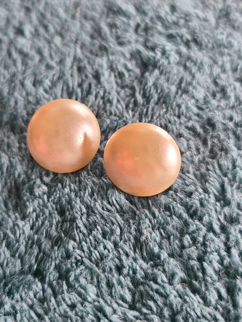 Classic Vintage Round Pearl Button Stud Earrings